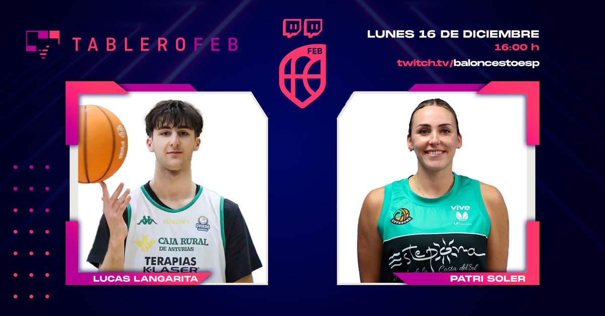 BaloncestoESP's tweet photo. 💜 @TwitchES | Comienza un nuevo #TableroFEB con invitados 🔝

Vente a charlar con @LucasLangarita (@oviedocb) y @patriciasoler14 (@CABESTEPONA)
 
📺 https://t.co/oQIHDLAKoF
📺 https://t.co/oQIHDLAKoF
📺 https://t.co/oQIHDLAKoF

#SomosEquipo https://t.co/BtbnFMB0Bl