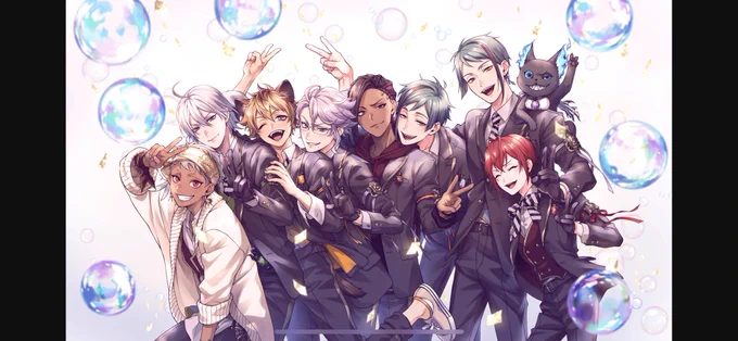 周年カードのイラストめちゃくちゃいいので見て欲しい、5周年は誰だろう楽しみ 