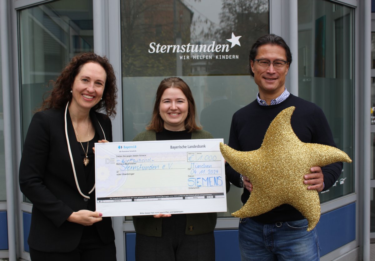 SiemensDE's tweet photo. 🏃‍♀️🌟 Unsere Kolleg*innen trugen durch ihre rege Teilnahme am Spendenlauf #MilesForAMission nicht nur unglaubliche 5.000 Kilometer zusammen, sondern auch 3.000 Euro für den Münchner Sternstunden e.V., das Tierheim Nürnberg und den Naturschutzbund. 👏 https://t.co/13YvChwjOK