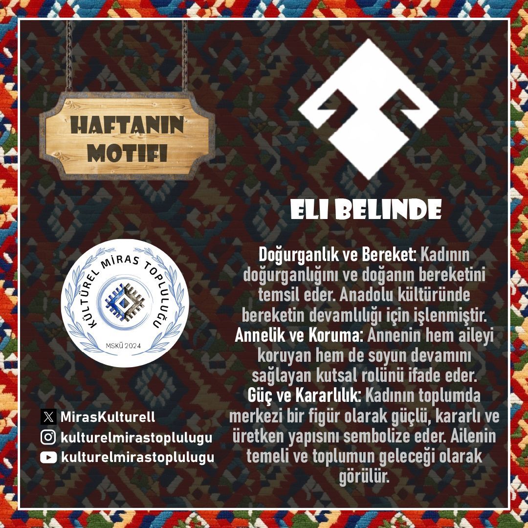 Bu haftanın motifi de #elibelinde olsun, haftamız onun gibi güçlü olsun!

#haftanınmotifi