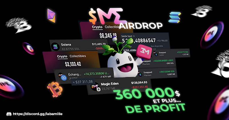 + de 360 000 $ de bénéfices pour LaBamille grâce à l'airdrop $ME 👀

Bravo à nos membres qui ont tenu bon durant le bear market et récoltent aujourd'hui les fruits ! 🫶

Merci à <a href="/MagicEden/">Magic Eden 🪄</a> pour ce beau cadeau de Noël en avance 🎅

🎨Visuel : <a href="/zqsdxyz/">zqsd</a>