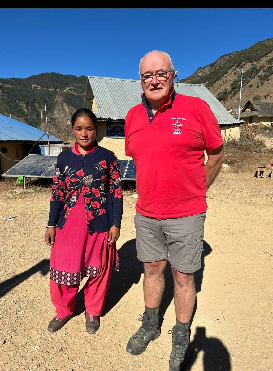ForcesMerch's tweet image. We're proud to support this initiative to fund basic educational equipment for a school in Kojak village Rolpa district and to pay teachers. Former Chief of the General Staff Sir Peter Wall is a long-standing patron of this cause and made the trip with Gurkhas from this village.