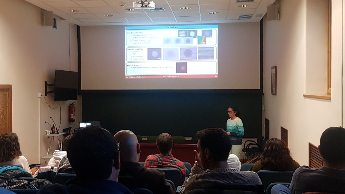 Hoy asistimos a la undécima edición de los Seminarios Científicos <a href="/IOPTICA_chapter/">IOPTICA</a>. Ahora, con Irene Solana del <a href="/LPG_CSIC/">Laser Processing Group - IO, CSIC</a>