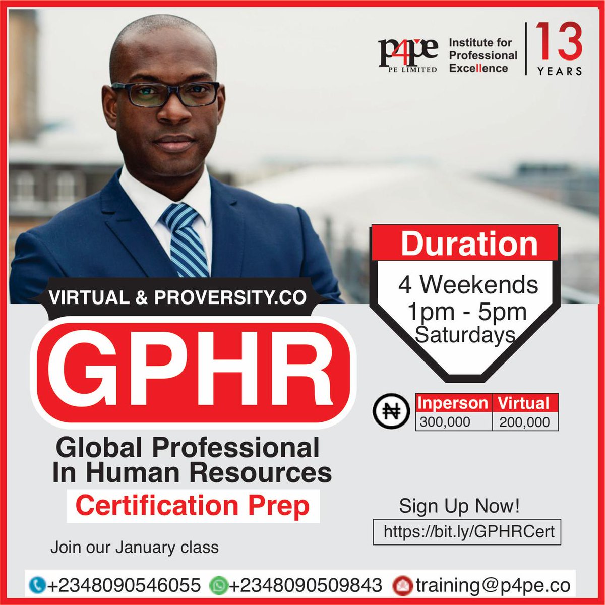 P4PEtwt's tweet photo. As the year comes to a close, are you ready to transform your HR career in 2025? Take the first step towards an extraordinary HR career! Contact an advisor today:
WhatsApp: 08098237473 #P4PECertification
#HRCareer2025 #HRTraining https://t.co/qNN8E2LzTM