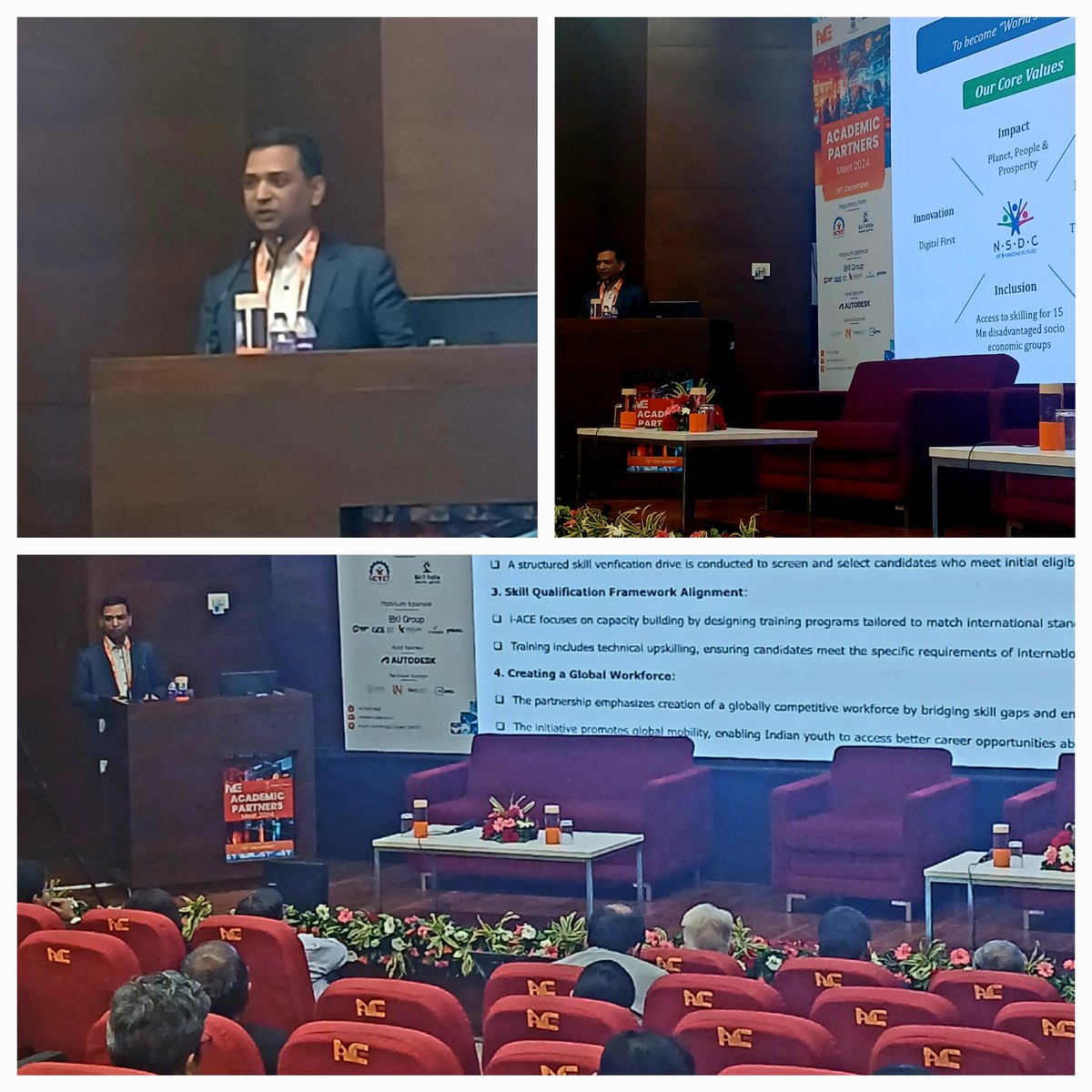 GujaratSkill's tweet photo. Today, Academic Partners Meet 2024 is organized by @iacein, where @NSDCIndia 's initiatives is presented to align skilling with industry demands to enhance employability for youth of India. @MSDESkillIndia https://t.co/yxedIjfKVS