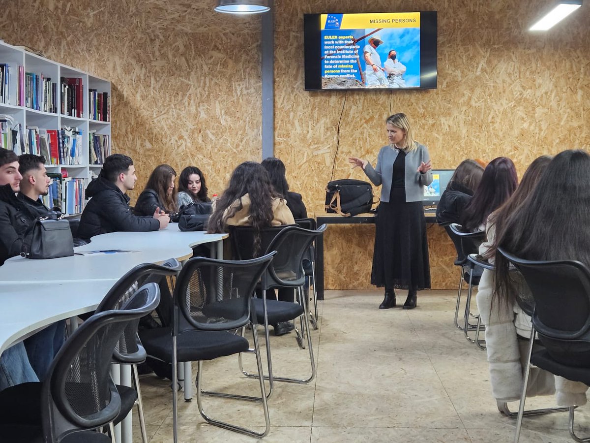 I had the honor of inviting Sara Barbieri, Mission Analytical Capability Analyst <a href="/EULEXKosovo/">EULEX Kosovo</a>, to lecture at <a href="/UniversumKS/">UNI-Universum International College</a> on 12.12.2024. Her brilliant insights on #CSDP Missions/Operations inspired students and showcased the EU's role in strengthening Kosovo's rule of law.