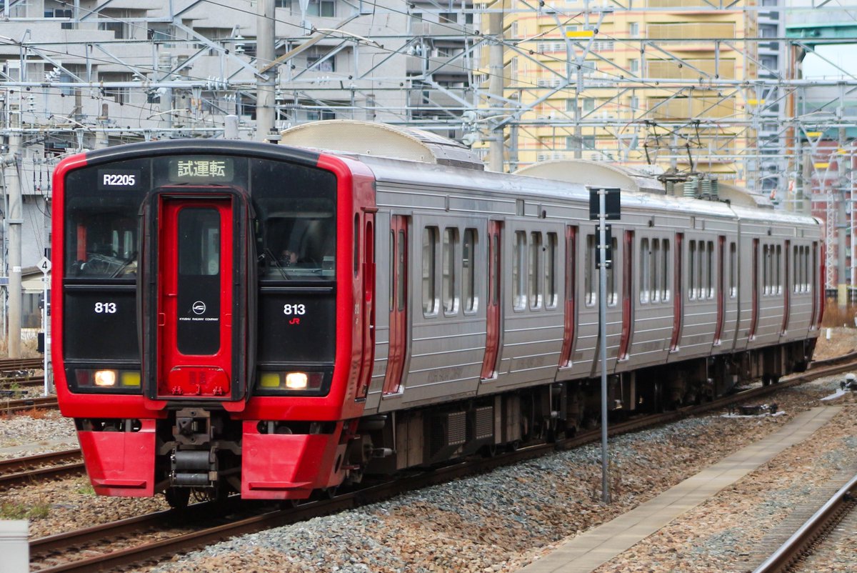 2024/12/16
試7165M 813系RM2205編成 KK出場
ロングシート化工事を終え出場しました