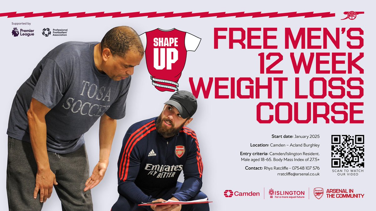 Acland Burghley (@acland_burghley) on Twitter photo The next Shape Up course is coming to <a href="/Acland_Burghley/">Acland Burghley</a> early January. If you're interested please contact Rhys on rratcliffe@arsenal.co.uk.
<a href="/AFCCommunity/">Arsenal Community</a> The next Shape Up course is coming to <a href="/Acland_Burghley/">Acland Burghley</a> early January. If you're interested please contact Rhys on rratcliffe@arsenal.co.uk.
<a href="/AFCCommunity/">Arsenal Community</a>