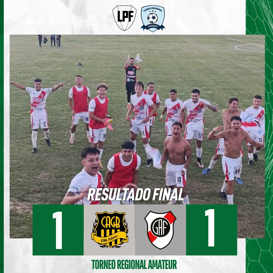 #TorneoRegional 

🔝 Guaraní Antonio Franco empató en Curuzú Cuatiá y se clasificó.

Fue igualdad 1-1 ante General Belgrano como visitante (la ida fue 1-0) con gol de Facundo Gómez. 

Piru Franco atajó un penal.

#LaLigaDeTodos