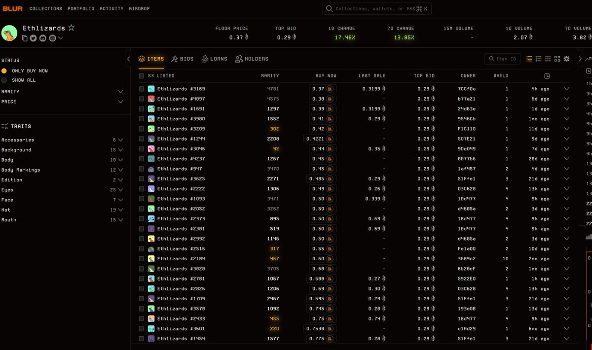 I always had a target to sell some Ethlizards if 1 would be a multiple of a coin that I wanted.
That target is in theory reached, but now I rather hold onto the Lizards for a while longer, feeling good about them.