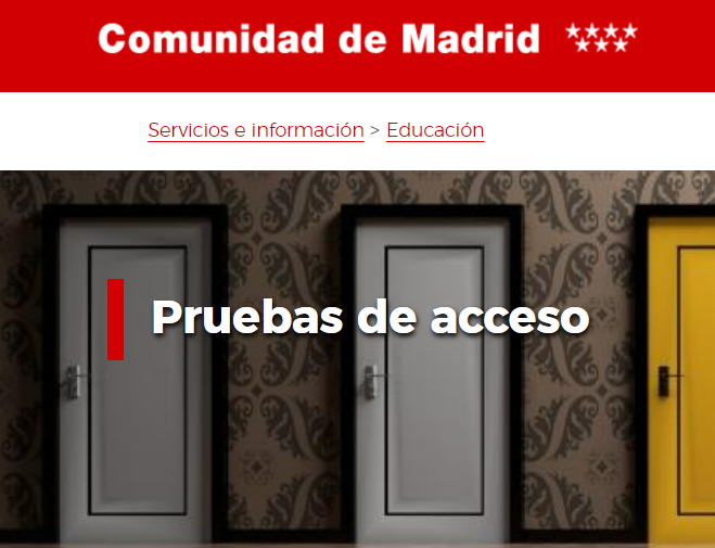 Se convocan en la <a href="/ComunidadMadrid/">Comunidad de Madrid</a>  en el curso académico 2024-2025 las pruebas de acceso a ciclos formativos de formación profesional y a las enseñanzas profesionales de artes plásticas y diseño
Más info: defensa.gob.es/sapromil/Galer…

Info de <a href="/ComunidadMadrid/">Comunidad de Madrid</a> 
comunidad.madrid/servicios/educ…