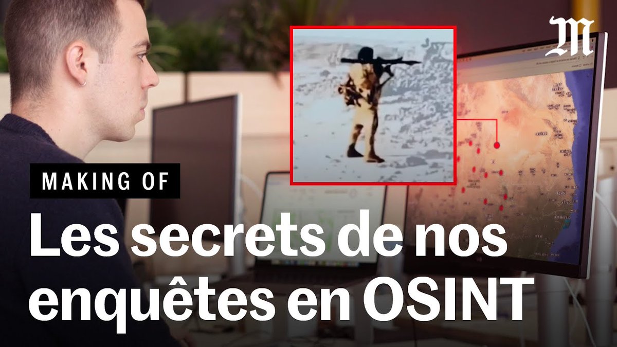 [1/3]Magnifique vidéo de vulgarisation de l'équipe #OSINT du <a href="/lemondefr/">Le Monde</a> qui nous offre une vitrine sur leurs enquêtes. Des outils, mais surtout une méthodologie. Un contenu pédagogique ajouté illico à mon cours !