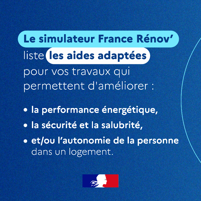 gouvernementFR's tweet photo. Vous souhaitez rénover votre logement ? Le simulateur France Rénov' liste les aides adaptées pour vos travaux. 🏠

👉 Pensez à contacter le conseiller France Rénov' le plus proche pour profiter gratuitement de conseils personnalisés.
