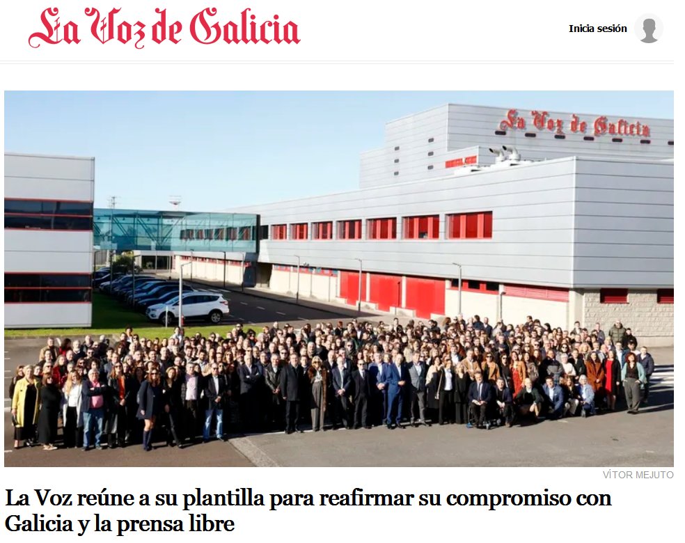 Altri_non's tweet photo. Mecachis… 😅

La “prensa libre” no saca en portada la mayor manifestación de la historia reciente de Galicia. 🤷
Pero sí una encuesta según la cual “el PP afianzaría su mayoría”. 👌

#AltriNON
#AltriNON15D
@lavozdegalicia https://t.co/faJqbuFa54