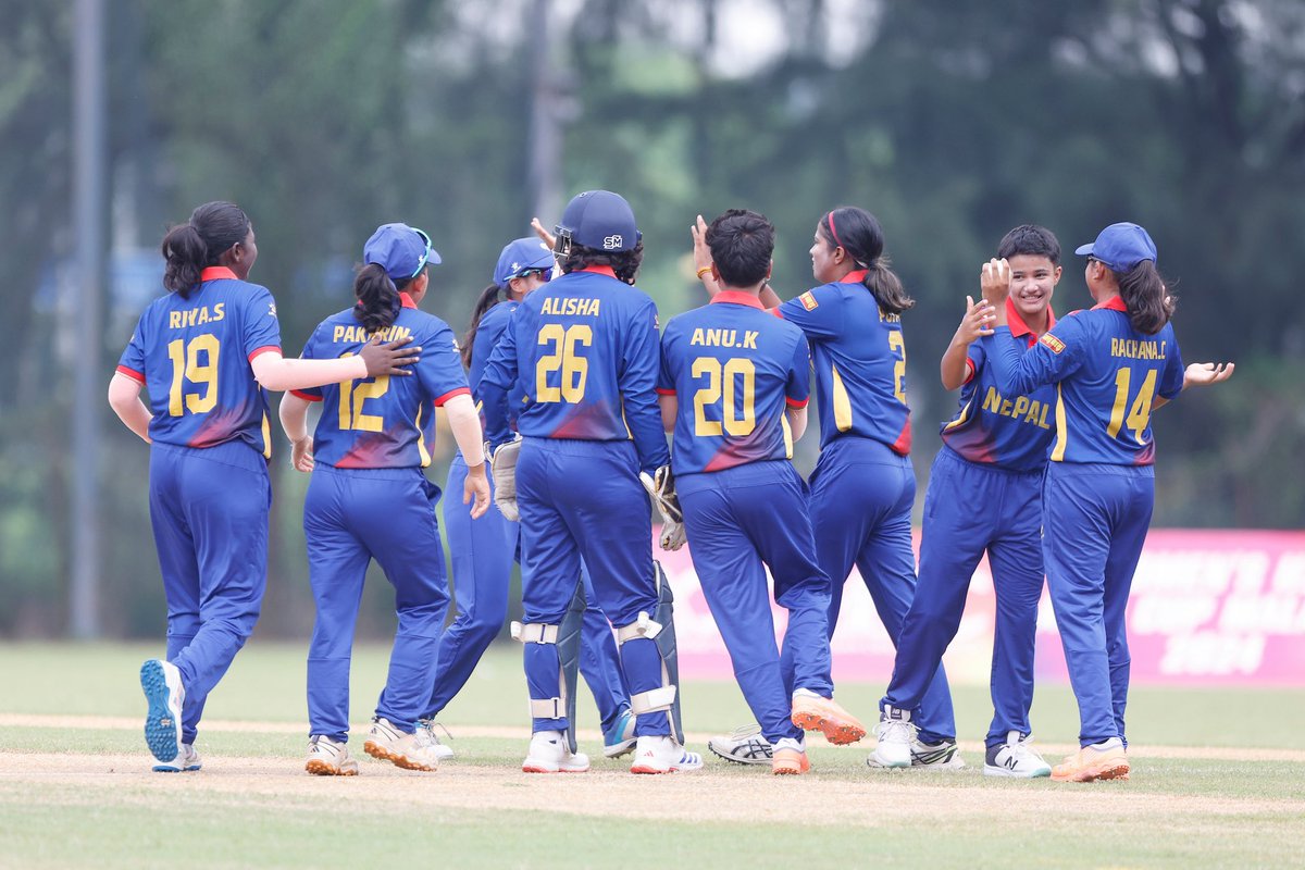 momocricket's tweet photo. Puja and co!
Way to go!
#NEPvPAK #FutureStars #HerStoryToo #NepalCricket https://t.co/QxoLxWxjwY