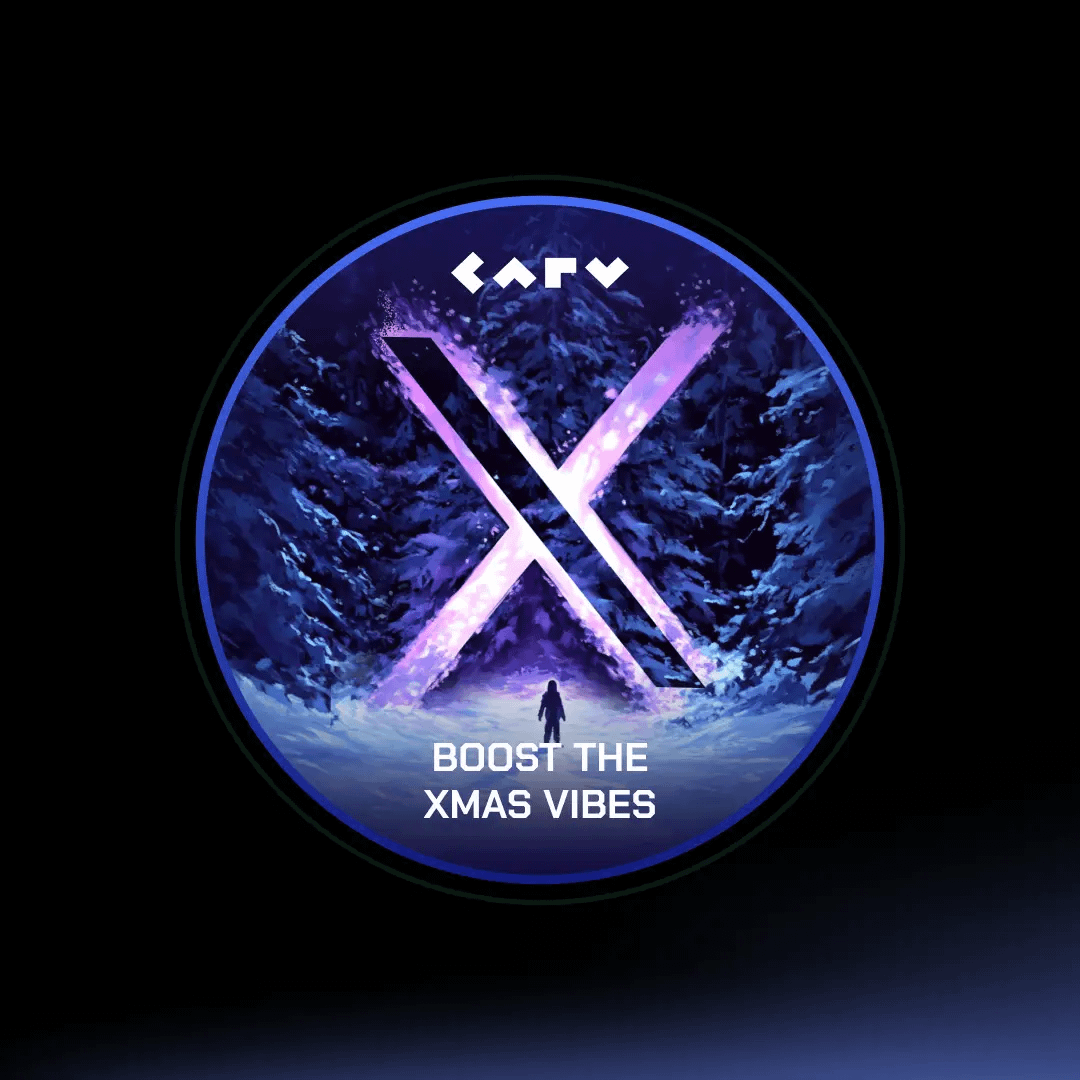 3. Boost The Xmas Vibes

To Enter:

• Boost The CARV X Post (Like, Retweet, Comment)
• Get 'CARVer' Role In Discord