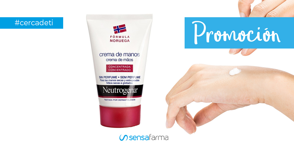 #Promoción Neutrogena Crema de manos 🙌🧴 Concentrada y sin perfume, alivia de inmediato la irritación de las manos secas y estropeadas sensafarma.es/neutrogena-cre…

#cercadeti