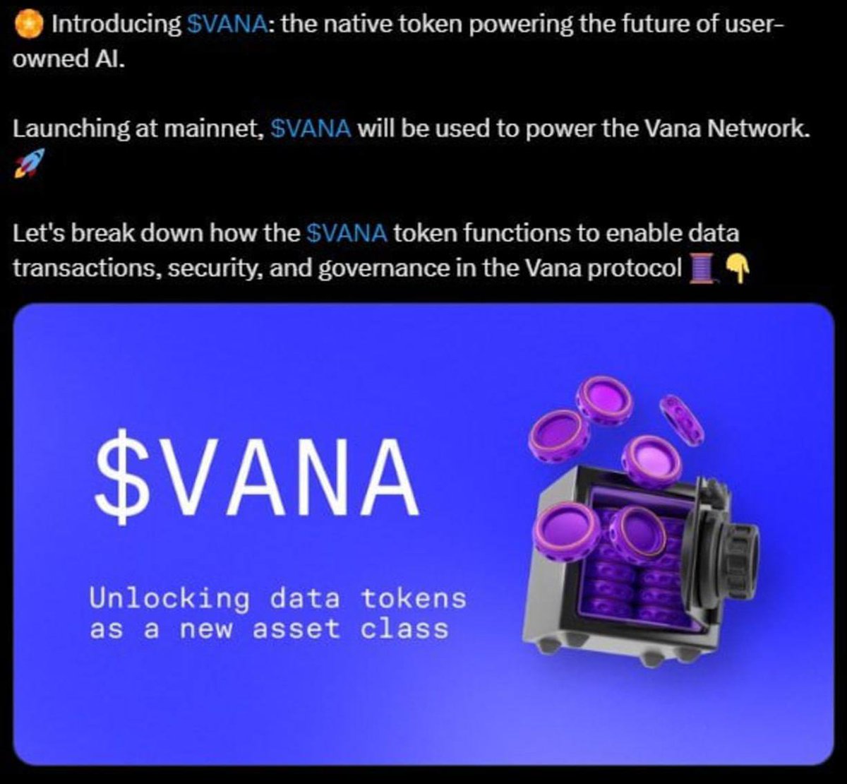 qEnieL's tweet photo. 💰 $VANA Rewards Are Here!
$VANA has officially launched the eligibility checker and claim portal! 🚀
Backed by Coinbase, Paradigm, and Polychain, this is your chance to secure your share of the 30M circulating supply.

🌐 Start here: https://t.co/DnkbU3Cfxf
📅 Binance listing: Dec 16th!