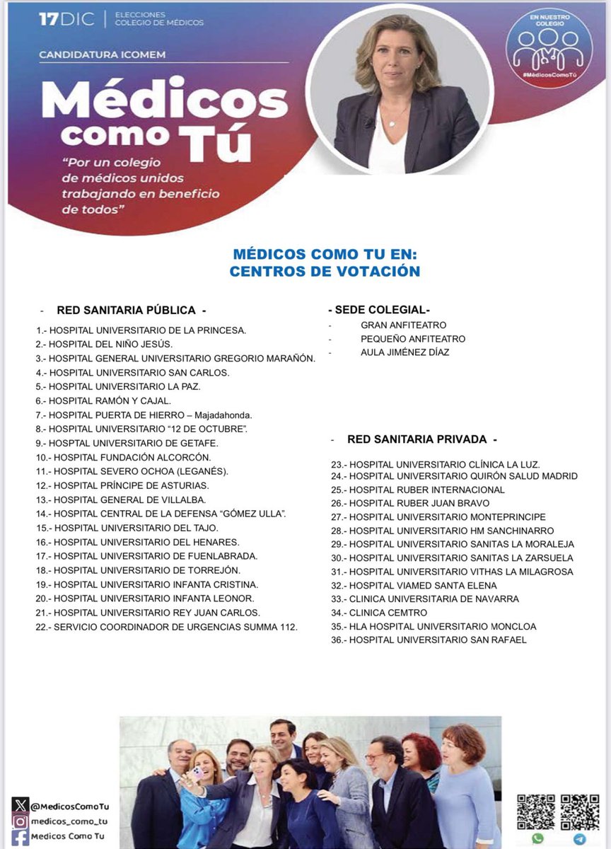 criscorcohernan's tweet photo. Centros de votación para las elecciones al
ICOMEM 💪🏻 https://t.co/JzpkoMGHoR