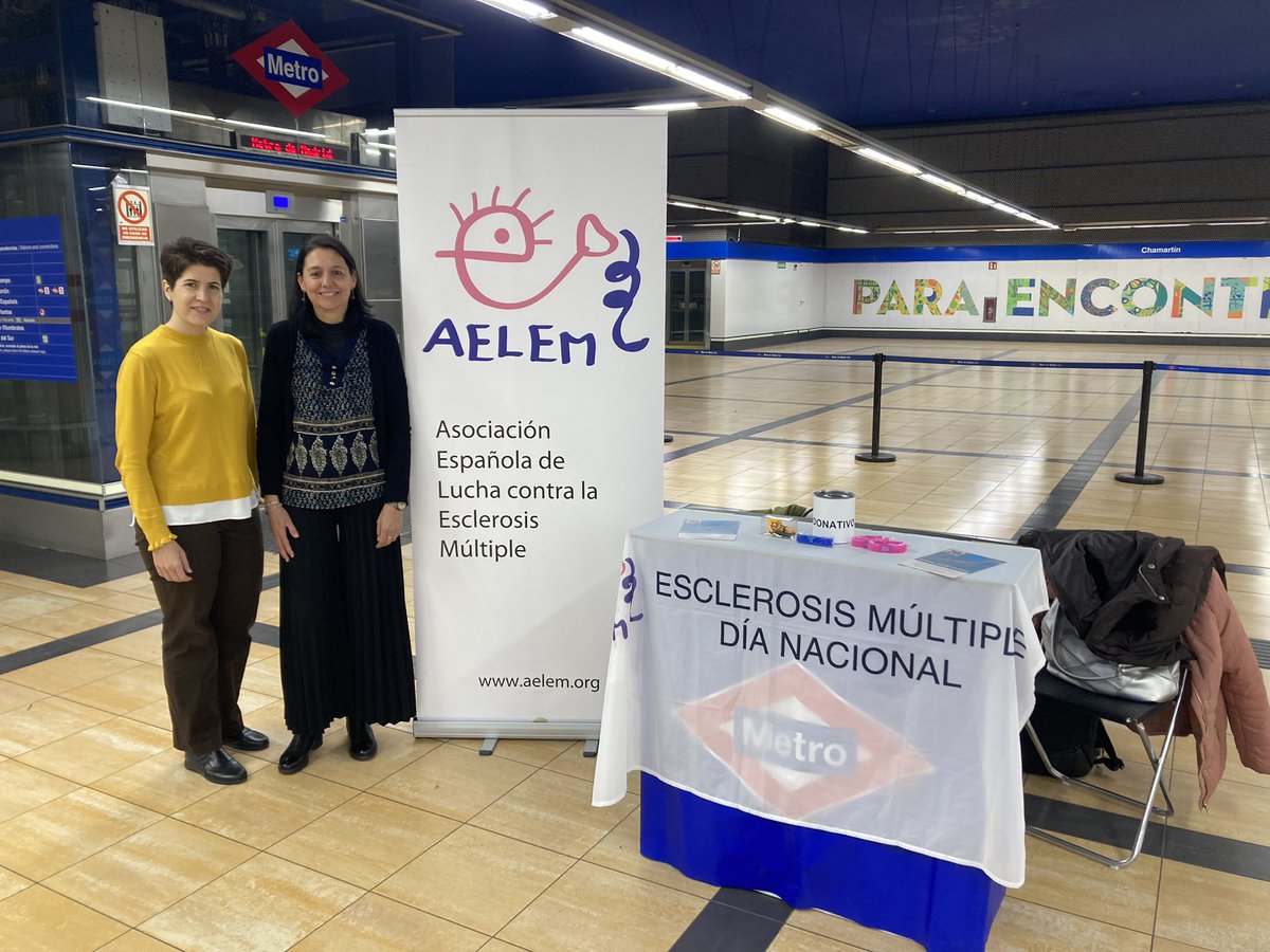 dasmi73's tweet photo. ¡¡Buenos días compañeros!! Hoy #AELEM está en la campaña #conectados en la estación de #Metro de #Chamartín. Vente y conéctate 😉
#EsclerosisMúltiple #solidaridad #salud #juntossomosmasfuertes #EM https://t.co/e1haLrMUEY