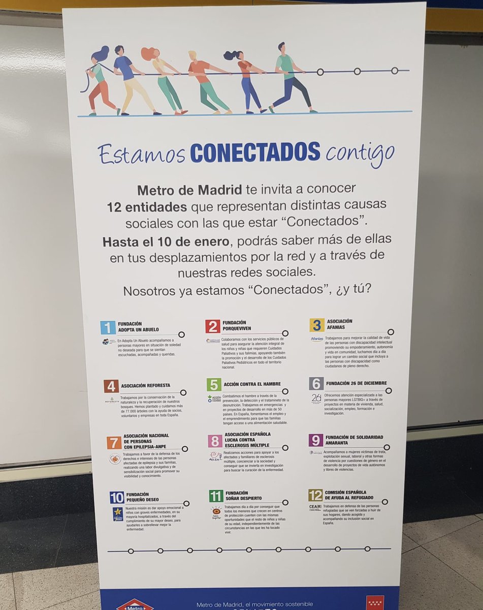dasmi73's tweet photo. ¡¡Buenos días compañeros!! Hoy #AELEM está en la campaña #conectados en la estación de #Metro de #Chamartín. Vente y conéctate 😉
#EsclerosisMúltiple #solidaridad #salud #juntossomosmasfuertes #EM https://t.co/e1haLrMUEY