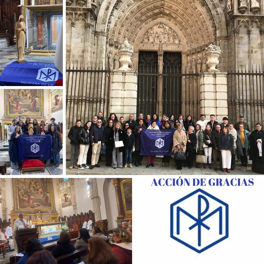 También la Congregación Mariana cumple su 125 aniversario. Por este motivo un grupo de miembros de todas las secciones de la Congregación han celebrado una misa de acción de gracias el pasado 14 de diciembre en la catedral de Toledo ante los restos del Beato cardenal Sancha.