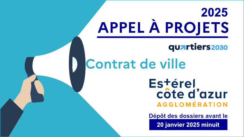 Prefet83's tweet photo. #AppelàProjets | 📣 Ouverture de l'appel à projets pour le #ContratDeVille Estérel Côte d'Azur Agglomération 2025 pour promouvoir des actions diversifiées en faveur des habitants des #QPV de Fréjus
🗓 Dépôt des dossiers avant le 20 janvier 2025
ℹ https://t.co/TJT03EXoU3 https://t.co/6VOHEMDple