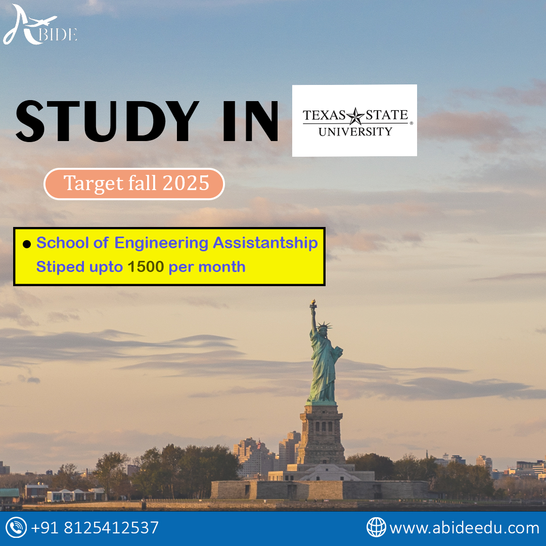 Kalyani_Abide's tweet image. Here are the benefits of studying in Texas State University  in USA. Texas State  university with practical labs and internship opportunities.
.
For more info reach us at +91 8125412537 | abideedu.com
.
#abideedu #studyabroad #studyinusa#TexasStateuniversity