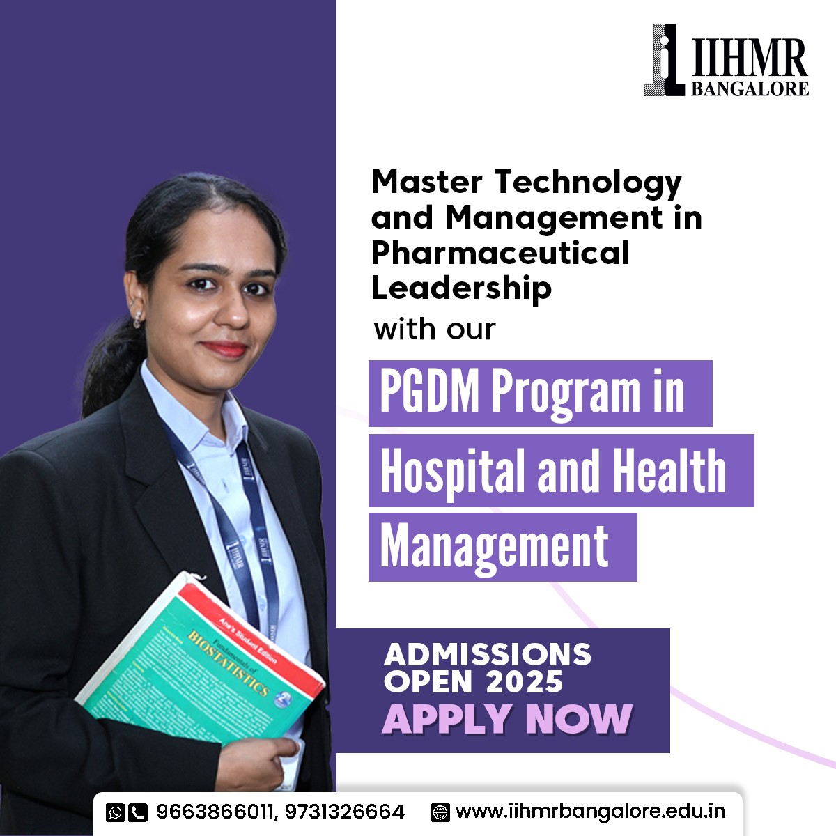 iihmrbangalore's tweet image. Admissions Open for PGDM 2024-26 

Shape your future in healthcare with #IIHMRBangalore! Specialize in Hospital Admin, Health IT &amp;amp; more. 100% placement assistance. 
Apply now! 📞9663866011 / 9731326664 

🌐 bit.ly/IIHMR2024 

#pgdm2025 #healthcaremanagement #applynow