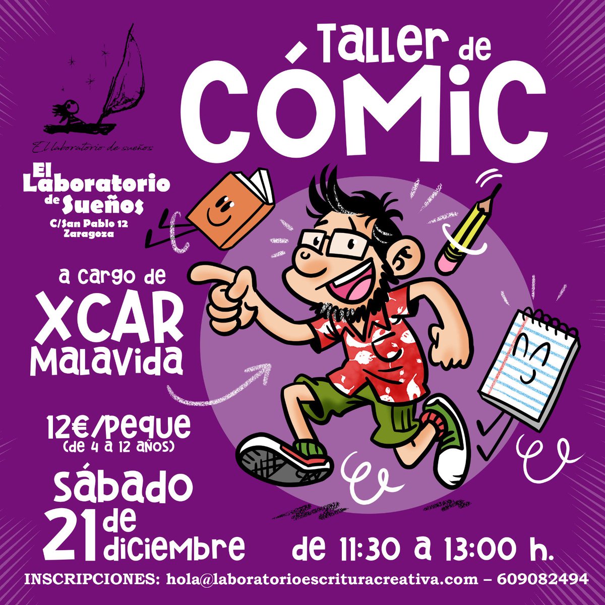 🎨 TALLER INFANTIL DE CÓMIC🎨 Trae a tu peque con <a href="/tebeosmalavida/">Tebeos Malavida - Los monigotes de XCAR Malavida</a> y aprenderá a dibujar y contar historias a través del cómic ✍️🎨 OJO‼️ ESTE MES EL TALLER SERÁ EN SÁBADO‼️