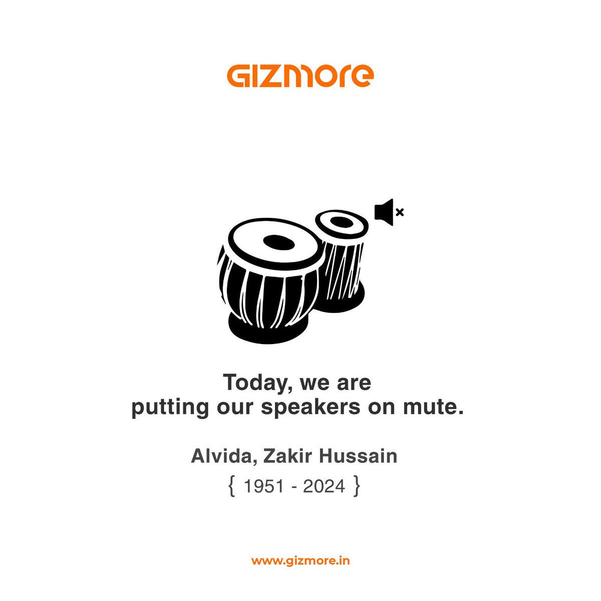 gizmoreindia's tweet photo. Ustad Zakir Hussain, the unparalleled tabla maestro, revolutionized music with his rhythmic brilliance and global collaborations. His legacy transcends borders, inspiring generations to cherish his invaluable contributions to the art of music. #ZakirHussain #Legend #Tabla https://t.co/bMKzCxfR8N