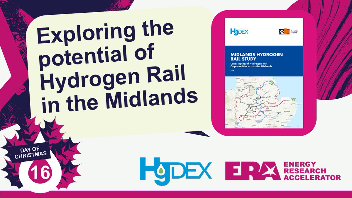 EnergyRA's tweet image. 🎄On Day 16 of the @HydexMidlands & ERA #Christmas Countdown, we focus on the launch of the Midlands Hydrogen Rail Study at @Alstom in Derby. It explored how #Hydrogen Rail can help decarbonise UK rail . 4 hydrogen rail routes emerge. Read the report:👉 bit.ly/h2rail