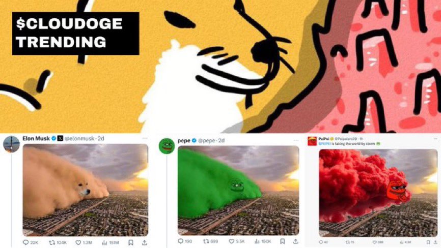 MrWhale's tweet photo. $CLOUDOGE IS TRENDING 🚨🔥 @cloudogecto
I'm betting on the OG #CLOUDOGE token leading the Cloud Meme Narrative.
CA: 7J3S1j9TWqZ62uCduNiPJUwC9V2uq3w1hX2wGCQwmoon
This could be the 1000X Cloud Meme.
DEXScreener:
https://t.co/h0elDgBqKR
NFA DYOR https://t.co/wuw4QPnjUi