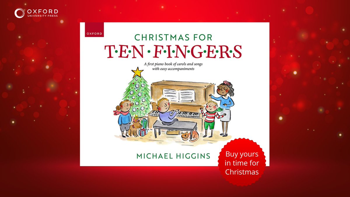 'Christmas for Ten Fingers', edited by <a href="/mrhigginsmusic/">Michael Higgins</a> and illustrated by <a href="/rosiebrookspics/">Rosie Brooks</a> has all you need for early learners to join in the festive fun this year! 🎹

 Listen to our audio samples and have a browse of our scores below 🎁 

oxford.ly/4gyKpSU