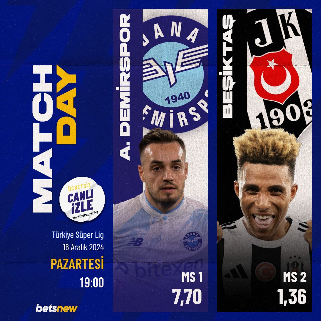 betsnew_tr's tweet photo. 🆚 A. Demirspor x Beşiktaş

🏆 Süper Lig
🗓 16.12.2024 
⏰ 19:00

Hemen Oyna 📲 https://t.co/K0F1KdIwrE https://t.co/ZtyYkUS65F