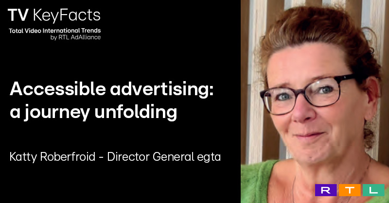 RTL AdAlliance (@rtl_adalliance) on Twitter photo 🌍🙌 Transforming the ad world into an inclusive space for ALL!
Katty Roberfroid, Director General of egta, offered valuable perspectives on this topic in this year’s TV Key Facts.
Check it out: eur01.safelinks.protection.outlook.com/?url=https%3A%…
#PioneeringChange #AdvertisingAccessibility #Empowerment 🌍🙌 Transforming the ad world into an inclusive space for ALL!
Katty Roberfroid, Director General of egta, offered valuable perspectives on this topic in this year’s TV Key Facts.
Check it out: eur01.safelinks.protection.outlook.com/?url=https%3A%…
#PioneeringChange #AdvertisingAccessibility #Empowerment