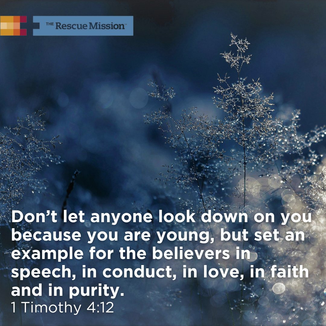 Change4GoodRM's tweet image. 1 Timothy 4:12
.
.
#verseoftheday #scripturemonday #monday #bible #1timothy #timothy #scripture #freshstart #newweek #rescue #fortwayne #fortwaynemission #rescuemission #therescuemission #mission