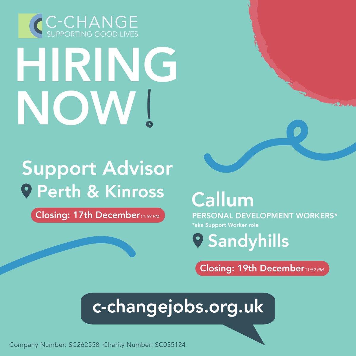 cchangescotland's tweet photo. ๐จ Last Call! Applications Closing Soon! ๐จ
Looking for a meaningful role? Join our team and help people live their best lives. Apply now before itโs too late! ๐ https://t.co/7vnek72h7n
#BetterIsPossible #SupportGoodLives #Recruitment @JCPinScotland #JobsScotland https://t.co/rOvuHUvAya