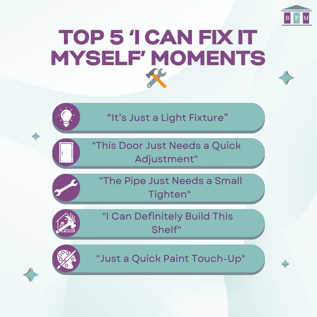 BPM_CS's tweet image. 🛠️ TOP 5 DIY FAILS: From mystery wires to indoor waterfalls! We've all been there: "I can fix it myself" turns into "How did this happen?" 😅 Skip the drama - let BPM's pros handle it right the first time! 

#LeaveItToThePros #BPMContractingServices #NoMoreDIYFails