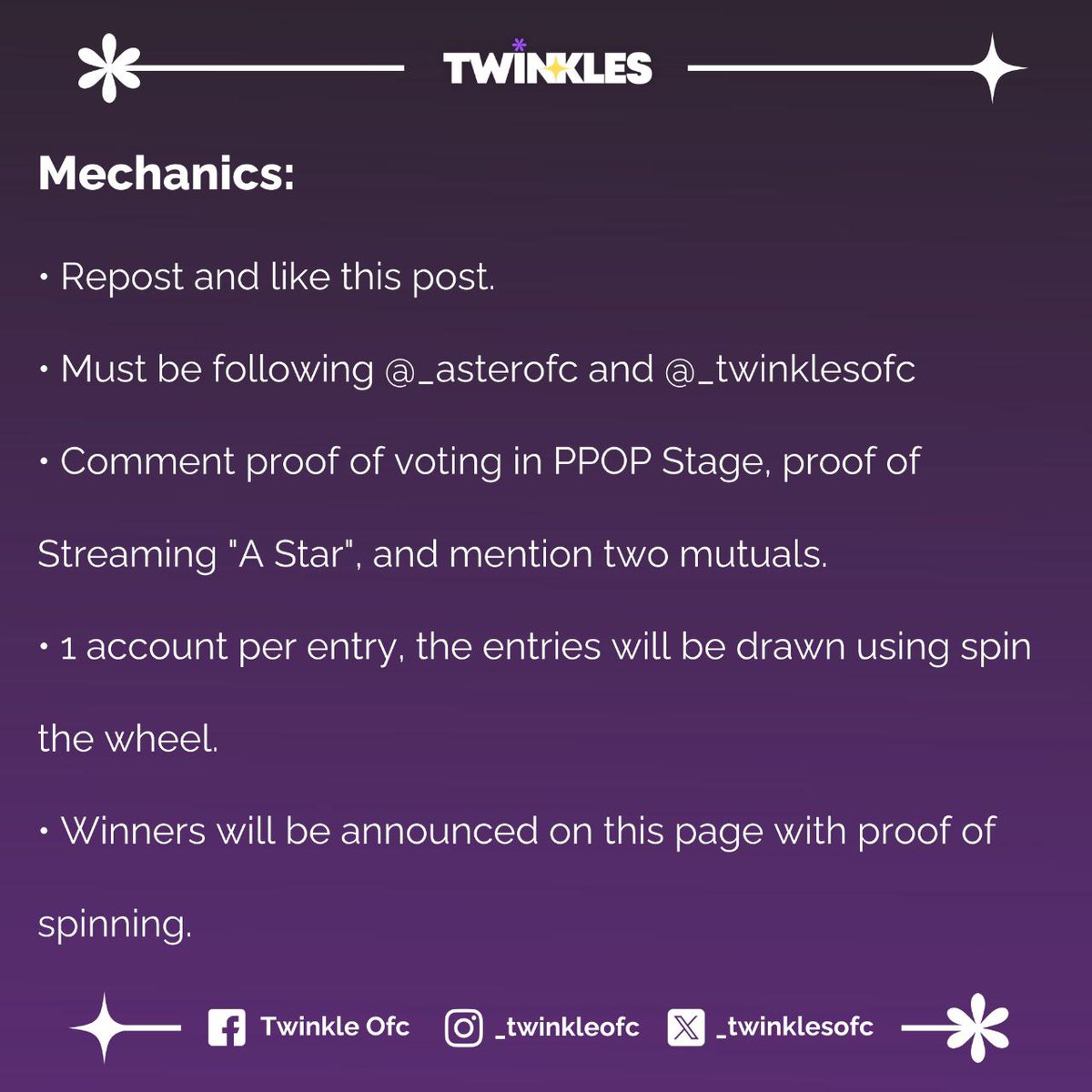 [ASTER GRAND FANS DAY GIVEAWAY | 12.21.2024]

TWINKLES EYES HERE, we have something special for you.

Join in this giveaway and get a chance to win a ticket to Aster Grand Fans Day!

#ASTERGrandFansDay
#TheStarsAlign
#AGFDGiveAway
<a href="/_asterofc/">ASTER</a> <a href="/asterisk_ph/">AsterisK Entertainment</a>