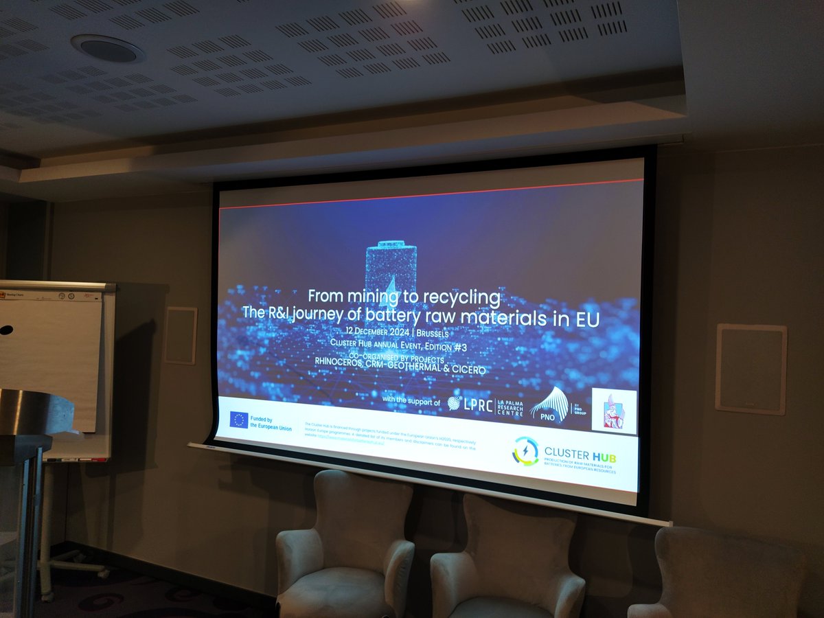 The 2024 Cluster Hub workshop was a great opportunity for all projects to present their results and discuss their methodologies for sourcing and recovery of #battery materials🔋
Colleagues from Université de Neuchâtel presented about #Lithium biorecovery using microbial activity.