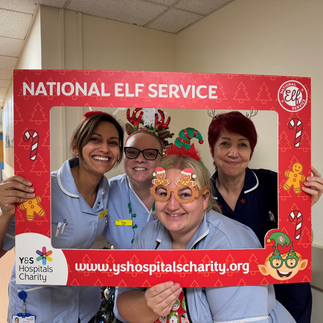 YSHospCharity's tweet photo. Thank you once again to all the fantastic elves for wearing their festive gear to raise funds and spread cheer across @YSTeachingNHS this last week! 🎅 From incredible outfits to fantastic events, the festive season has truly come alive across the #NationalElfService https://t.co/CIeU6CWJMe