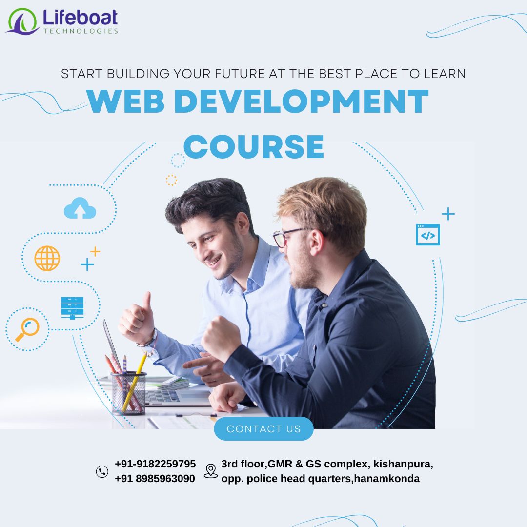 iamLifeboat's tweet image. Build your future with the best web development course in Hanamkonda! Join Lifeboat Technologies and learn the skills to create impactful websites.
#webdevelopmentcourse #learnwebdevelopment #bestsoftwaretraininginstituteinstitute #lifeboattechnologies #WebDesign #codingskills