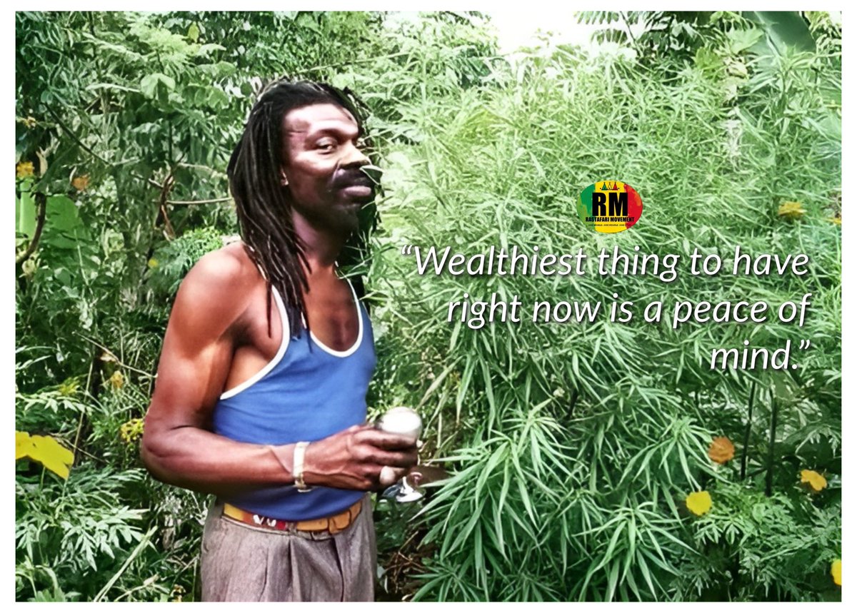 RastafariM's tweet photo. “Wealthiest thing to have right now is a peace of mind.”

➖ Rastafari Movement® https://t.co/pghgnqGJmQ
