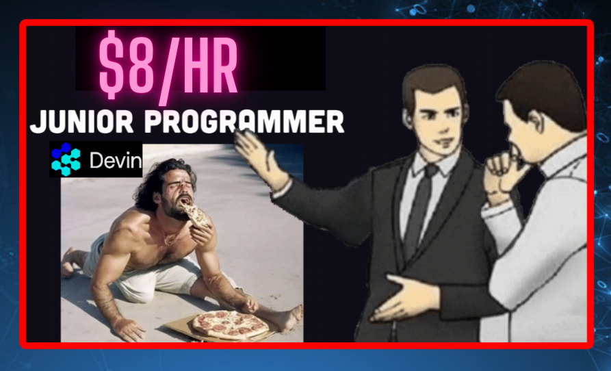 DES_667's tweet photo. Devin: For $8/hr, this AI codes, tests, &amp; ships better than 74.2% of humans, or so they say.
Works in Slack, great for managers, nightmare for devs who know Vim. Fast but hallucinates, adds random packages, &amp; breaks fixes.
Still cheaper than your lunch. #AI #Devin #FutureOfCoding https://t.co/cCyQHquj9m