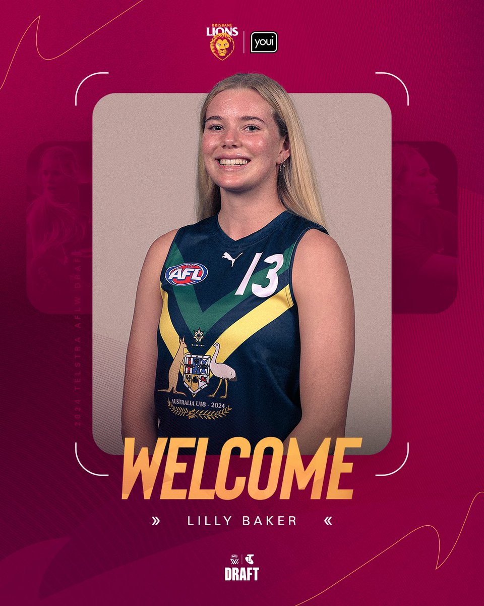 From the Brisbane Lions Academy to the big time, welcome Lily! 👏

#AFLWDraft