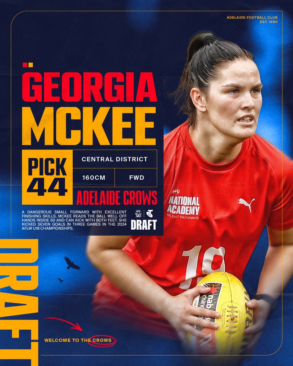 CrowsAFLW's tweet photo. Georgia McKee is a Crow ☺️

Details: https://t.co/kemWwnGt8E https://t.co/iFfLgJnLJ4