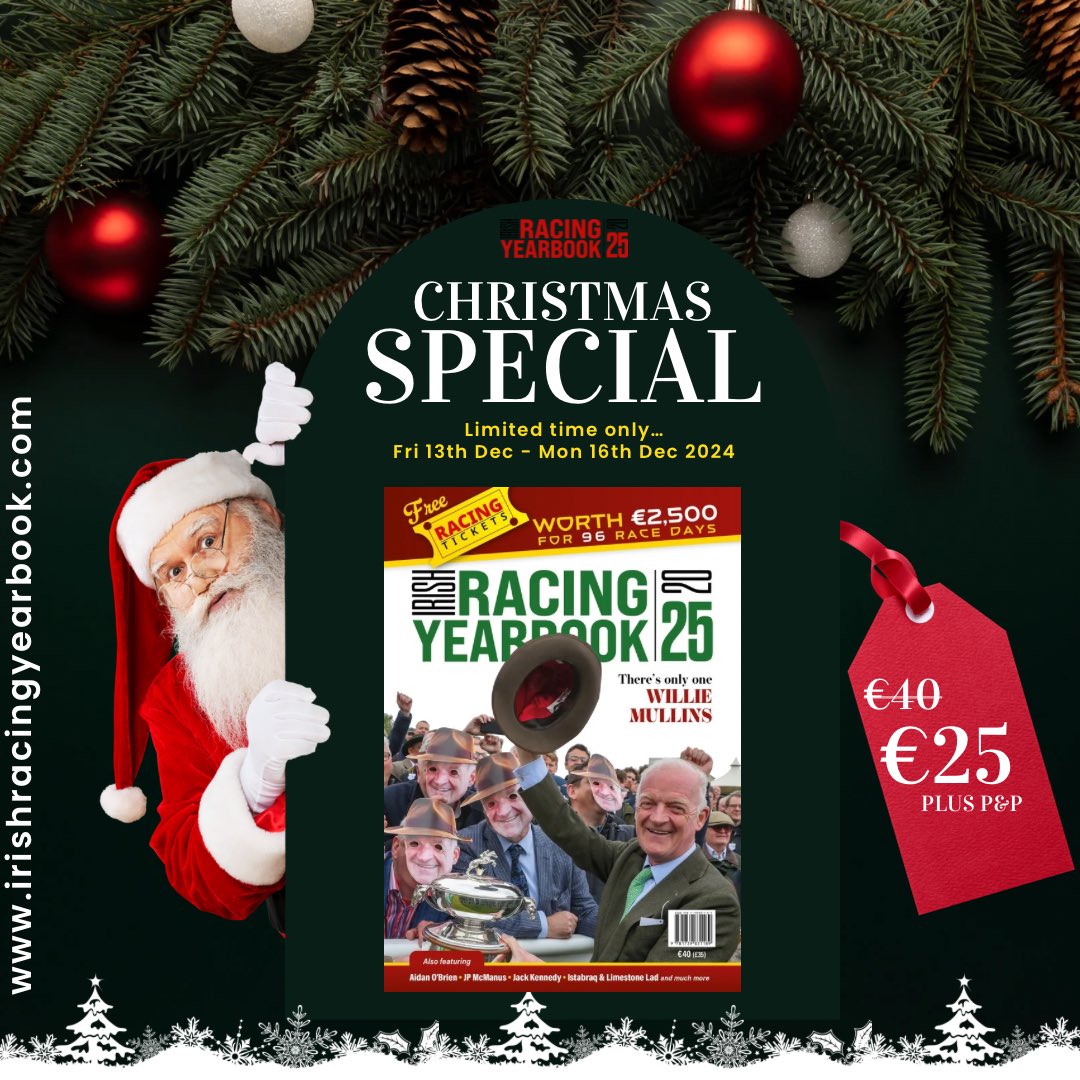 Irish Racing Yearbook (@iryofficial) on Twitter photo Final Day of our Christmas Special 🎄 
Get your orders in by tomorrow 5pm for Pre-Christmas Delivery 🚚 
irishracingyearbook.com/product-page/i… Final Day of our Christmas Special 🎄 
Get your orders in by tomorrow 5pm for Pre-Christmas Delivery 🚚 
irishracingyearbook.com/product-page/i…