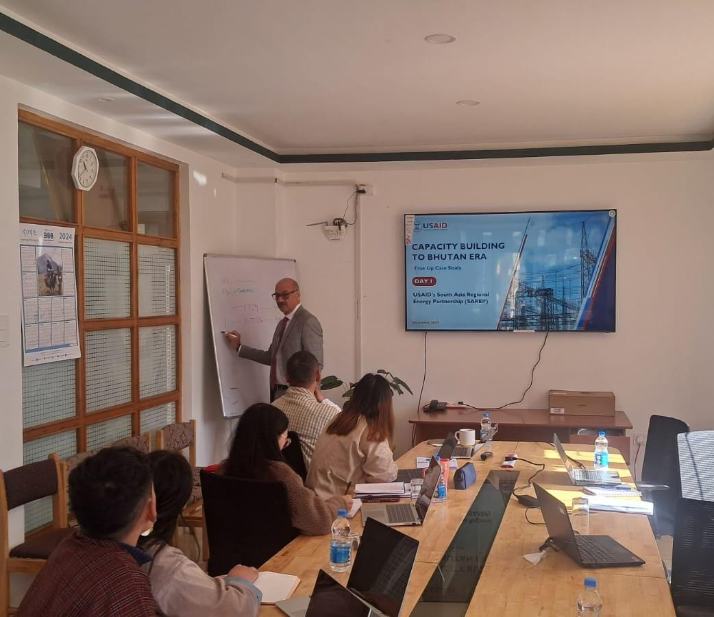 Tariff Determination Training for ERA Bhutan: Building Skills for the Future

The Capacity Building Workshop by <a href="/USAID/">USAID</a>'s SAREP for <a href="/ERA/">Era Software</a> Bhutan is equipping participants with hands-on skills in tariff determination methodologies, power purchase adjustments, &amp; true-up.