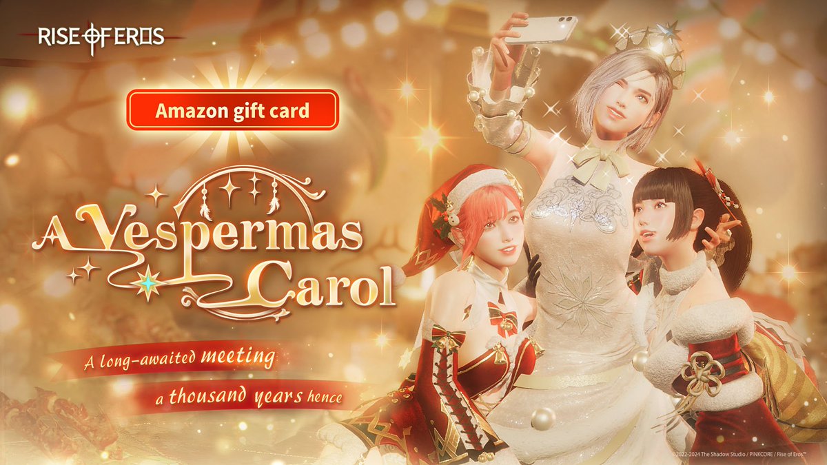 RiseofEros's tweet photo. 🎉 Rise of Eros Christmas Lucky Draw Is Here! 🎉

Dear Immortals,
Here’s a festive surprise just for you! Join our lucky draw for a chance to win Amazon gift cards! Feeling excited? Enter now!

📅 Event Period:
2024/12/17 18:00 – 2024/12/24 18:00 (UTC+8)

📜 How to Participate:
1️⃣ Like this post 👍
2️⃣ Share this post on your timeline 📣
3️⃣ Comment below with your email address 📧

🏆 Prizes:
🎁 $200 Amazon Gift Card x 1 winner
🎁 $50 Amazon Gift Card x 2 winners
🎁 $20 Amazon Gift Card x 10 winners

🎯 Please Note:
The winners will be announced on 2024/12/31—stay tuned to our official announcements!
The organizers reserve the right for the final interpretation of the event.
Don’t miss your chance to win—join now and bring some luck home! ✨
#RiseofEros #SocialMediaEvent #LuckyDraw #AmazonGiftCard